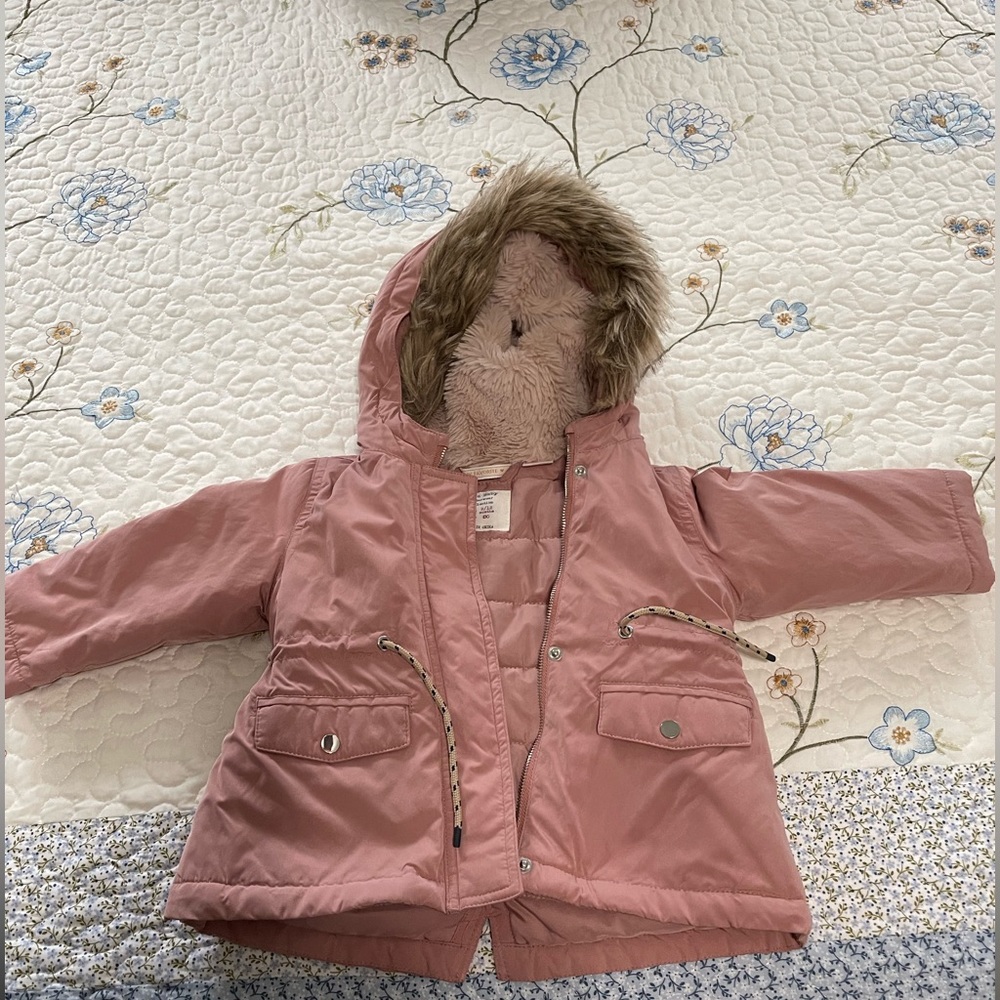 Zara baby girl coat size 9-12 months